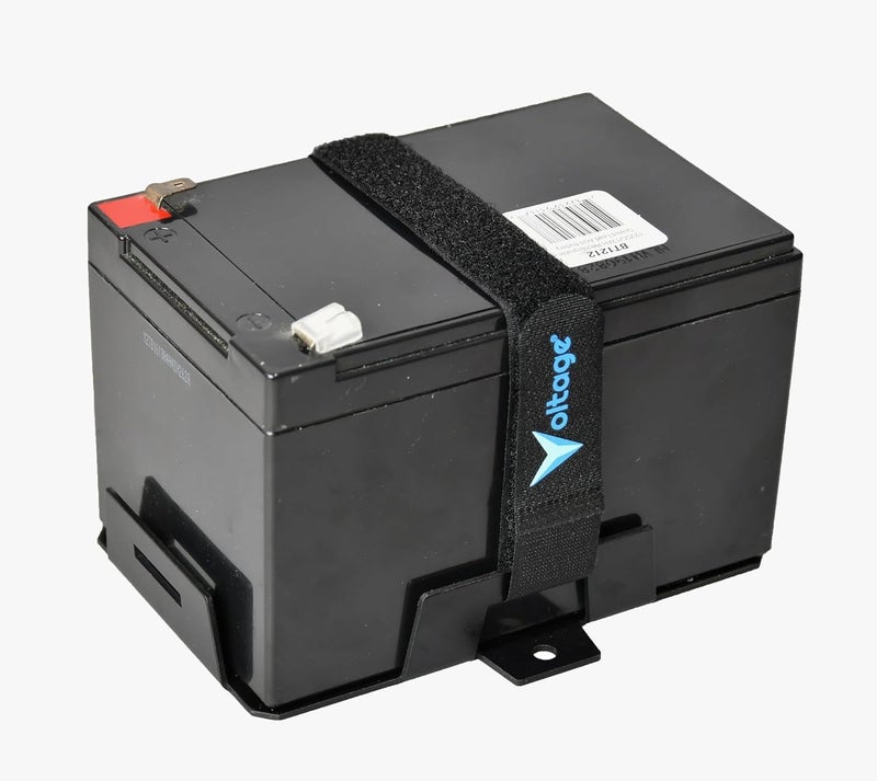 VOLTAGE صينية بطارية صغيرة لـ 12V 15AH، 12V 12AH، 12V 9AH، 12V 8AH، 12V 7AH، 12V 6AH، 6V 7AH، 6V 12AH، بطاريات YTX7B-BS، YTX9-BS، YTX14BS والمزيد. قاعدة بطارية مع حزام تثبيت VT-100 - Image 5